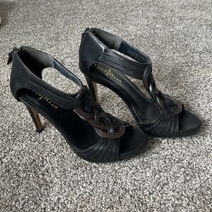 Cole Haan Black/Brown Leather Sandal. Size 6.5